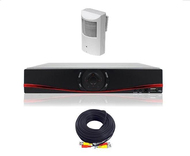 1 styk skjult kamera sæt m kabler