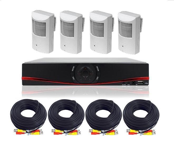 4 kamera sæt m kabler